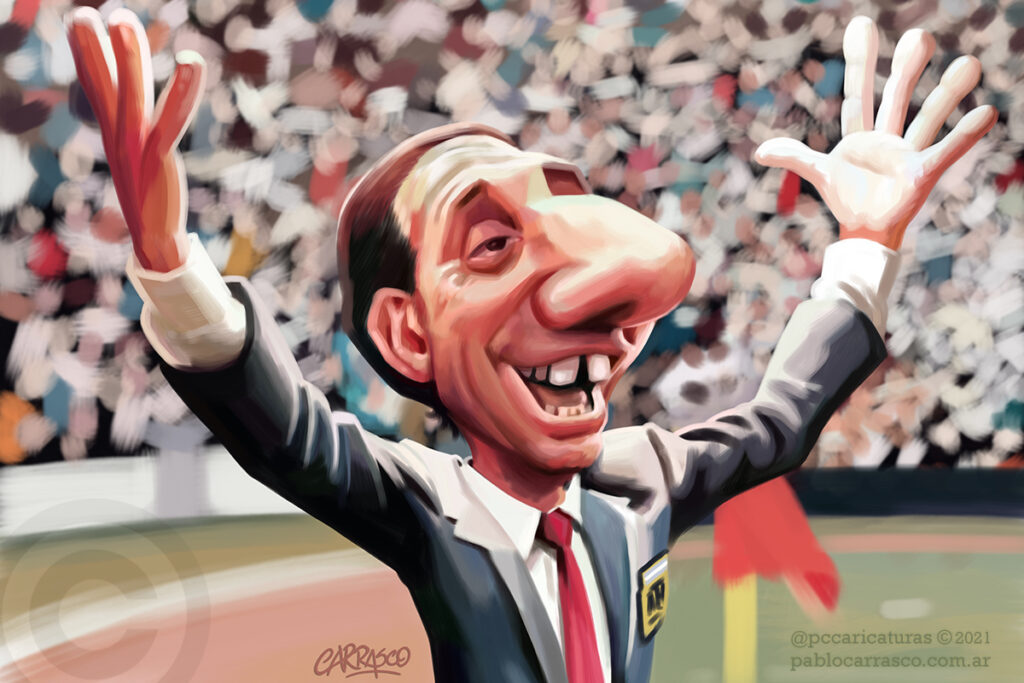 Caricatura de Carlos Salvador Bilardo (2021)