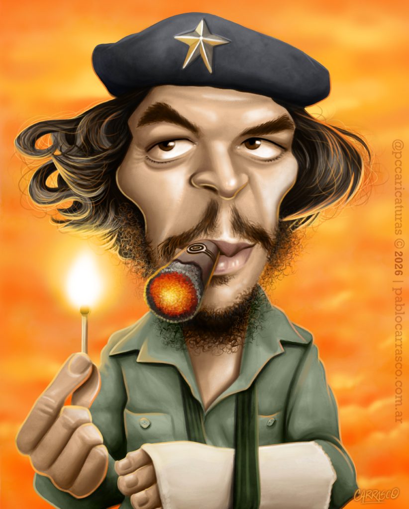 Caricatura del Che Guevara (2026).