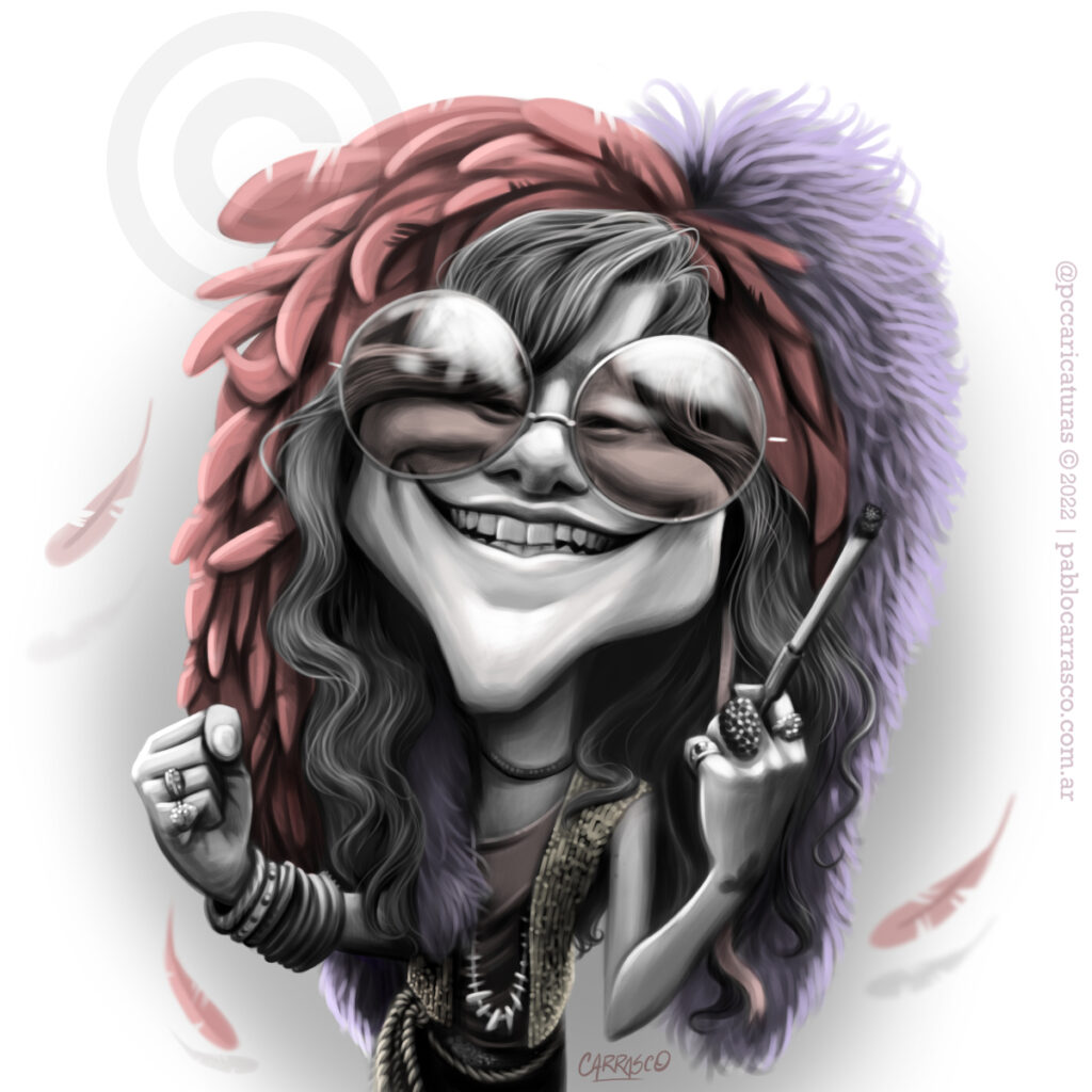 Caricatura de Janis Joplin (2022)