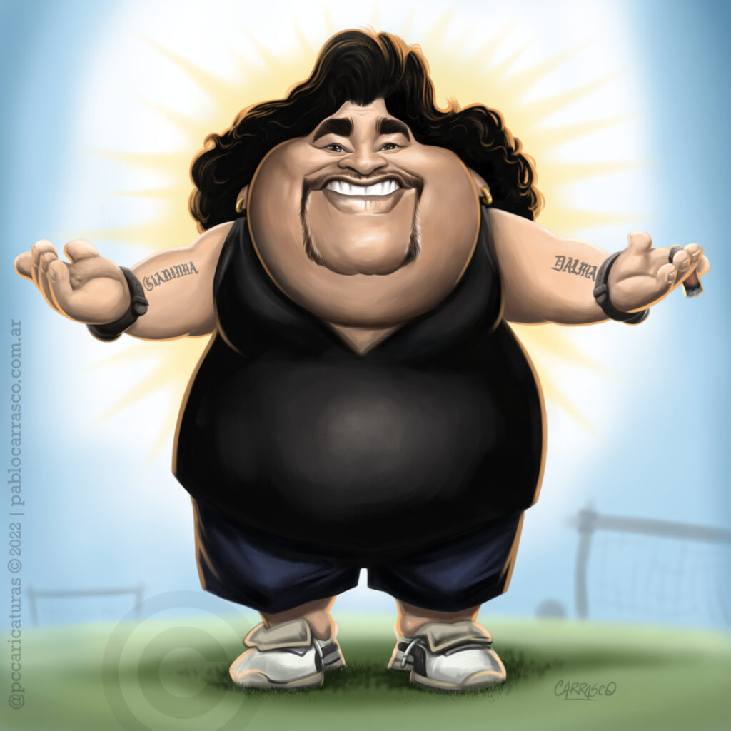 Caricatura Diego Maradona (2022).