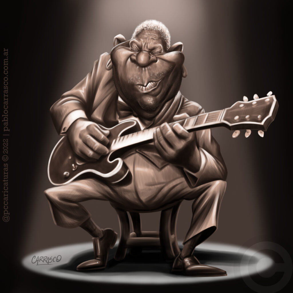 Caricatura de B. B. King (2022)