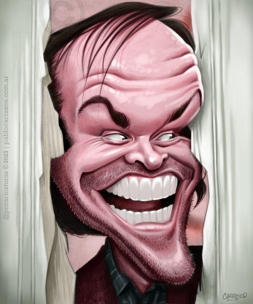 Caricatura de Jack Nicholson (Jack Torrance - The Shining) (2023).