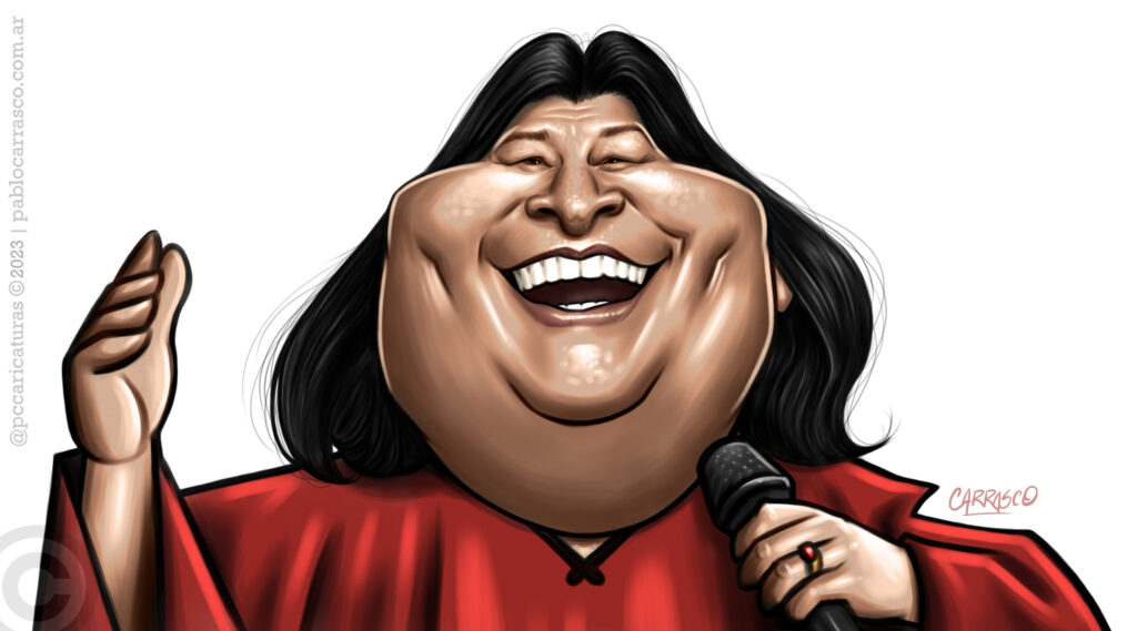 Caricatura de Mercedes Sosa (2023).