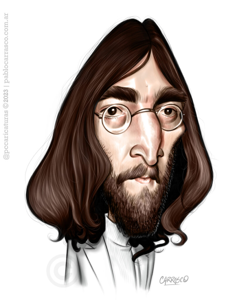 Caricatura de John Lennon (2023).