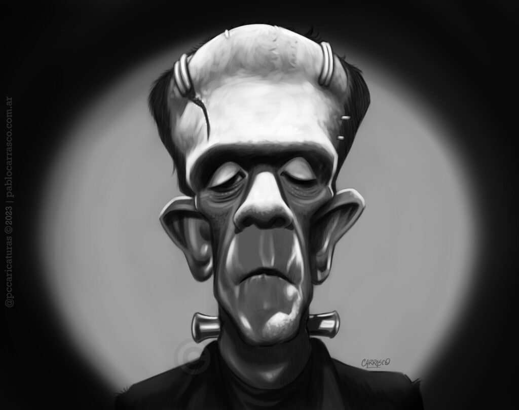 Caricatura de Frankenstein (2023).