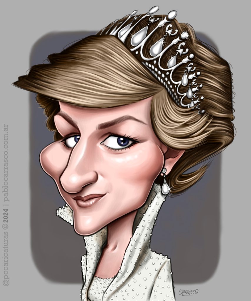 Caricatura de Lady Di (2024).