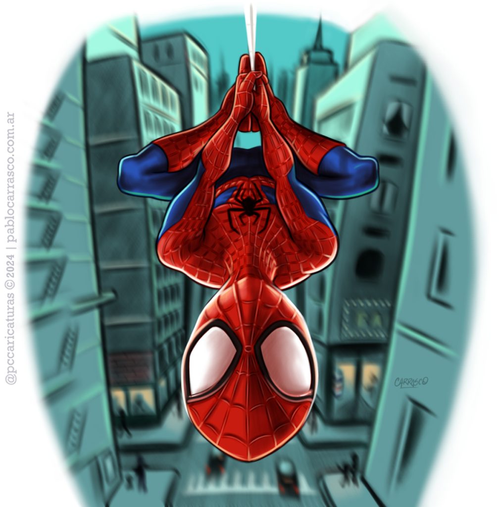 Caricatura de Spiderman (2024).