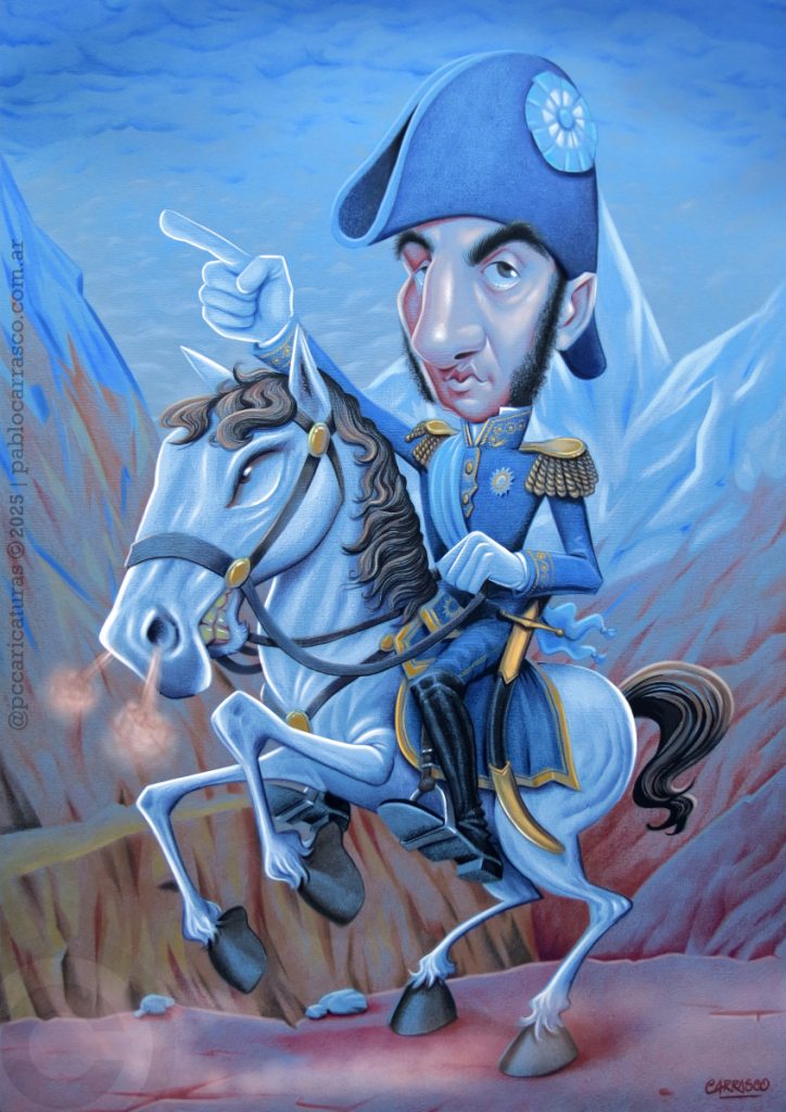 Caricatura de José de San Martín (2025).