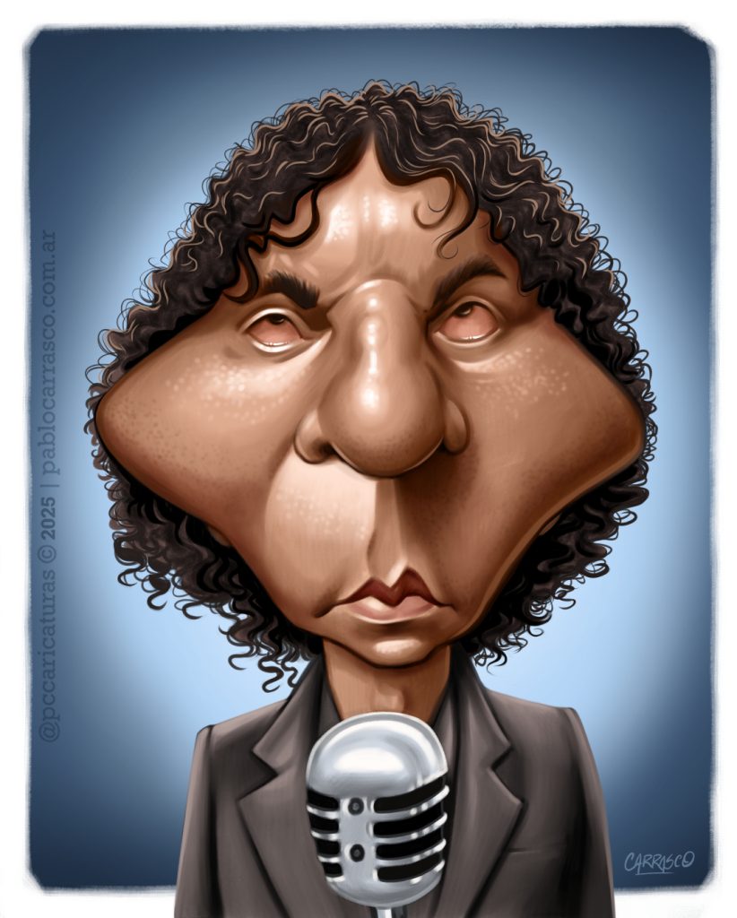 Caricatura de Alejandro Dolina (2025).