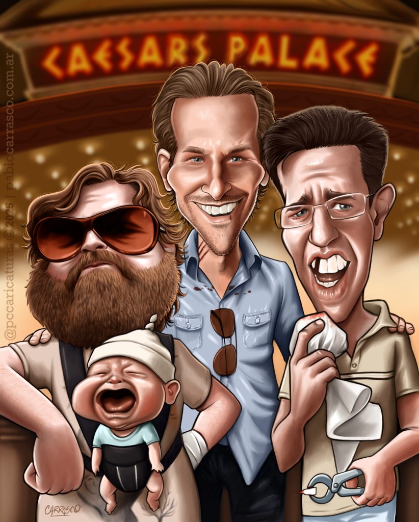 Caricatura de Hangover (2025).
