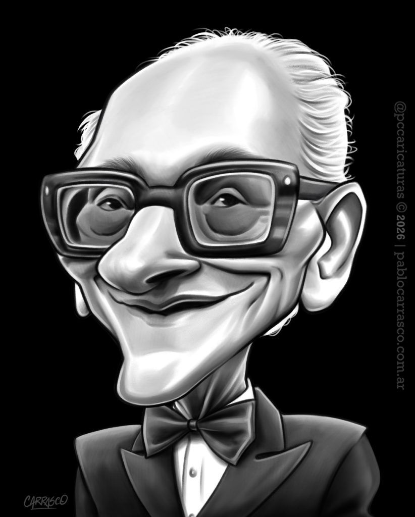 Caricatura de Osvaldo Pugliese (2026).