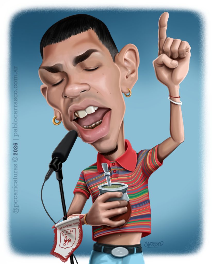 Caricatura de Milo J (2026).